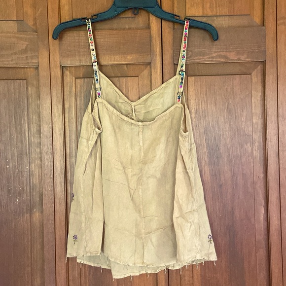 Vintage 2000 Authentic Indian Embroidered Spaghetti Strap Top XL - Picture 10 of 14